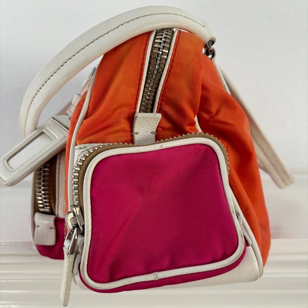 Prada Handbag - Arancio / Fuxia / White / Silver … - image 7